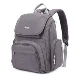 Diaper Bag, Large Capacity Baby Diaper Bag Backpack Neutral Design Multifunction Handy Travel Back Pack for Mom and Dad with Changing Pad Dark Gray 