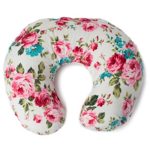 Minky Nursing Pillow Cover | White Floral Pattern Slipcover | Best for Breastfeeding Moms | Soft Fabric Fits Snug On Infant Nursing Pillows to Aid Mothers While Breast Feeding | Great Baby Shower Gift
