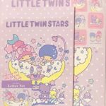 Sanrio Little Twin Stars Letter Set 12 Writing Paper + 6 Envelopes + 7 Stickers Stationary Japan (Bath time)