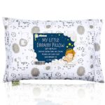 Toddler Pillow with Pillowcase – 13X18 Soft Organic Cotton Baby Pillows for Sleeping – Washable and Hypoallergenic – Toddlers, Kids, Infant – Perfect for Travel, Toddler Cot, Bed Set (Kea Safari)