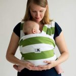 Baby K’tan Print Baby Wrap Carrier, Infant and Child Sling-Olive Stripe X-Small (W dress 2-4 / M jacket up to 36). Newborn up to 35 lbs. Best for Babywearing.