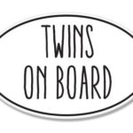 Twins On Board Vinyl Sticker – Car Window Bumper Laptop – SELECT SIZE