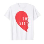Twins Gift – Twin Sisters Heart Matching Shirt Set – #1 of 2