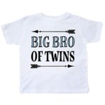 inktastic – Big Bro of Twins Brother Gift Toddler T-Shirt 4T White 2ebf5
