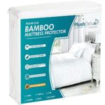 PlushDeluxe Premium Bamboo Mattress Protector – Waterproof, Hypoallergenic & Ultra Soft Breathable Bed Mattress Cover for Maximum Comfort & Protection – PVC, Phthalate & Vinyl-Free (Twin-XL)
