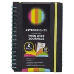 Astrobrights Twin Wire Journals, 6.5″ x 8.5″, Multi-Color, 180 Sheets, 2 Pack