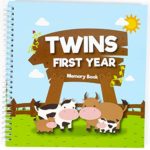 Great Newborn Twins by Unconditional Rosie – A Beautiful Baby Memory Book for Documenting Your Twin Baby’s First Year – Perfect Gift for Moms Having 2 Babies. Gorgeous Baby Twin Gifts – Cows Edition.