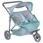 Adora “Zig Zag Twin Jogger Stroller” Baby Doll Gender Neutral Toy Play Jogger Stroller for Kids, Toddler and Children 3+