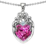 Star K Sterling Silver Loving Mother Twins Family Pendant Necklace