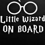 Harry Potter Inspired Baby on Board Wizard Vinyl Decal Sticker|WHITE|Cars Trucks Vans SUV Laptops Wall Art|5.5″ X 5″|CGS608