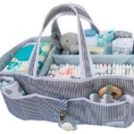 Lily Miles Baby Diaper Caddy – Large Organizer Tote Bag for Infant Boy or Girl – Baby Shower Gift – Nursery Must Haves – Registry Favorites – Collapsible Newborn Caddie Car Travel
