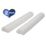 Delta Children Foam Bed Rails/Bumpers with Water-Resistant Covers and Non-Slip Bottoms for Toddlers & Kids – 2 Pack (White)