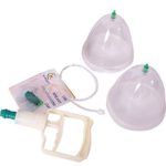 Woman Breast Pump Enlargement Cup Twin 2 Suction Cup with Manual Pump Set Body Cupping Massager Breast Feeding Pump