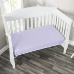 EVERYDAY KIDS Fitted Crib Sheet, 100% Soft Microfiber, Breathable and Hypoallergenic Baby Sheet, Fits Standard Size Crib Mattress 28in x 52in, Purple Nursery Sheet