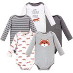 Hudson Baby Unisex Baby Long Sleeve Cotton Bodysuits