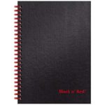 Black n’ Red Twin Spiral Hardcover Notebook, Medium, Black/Red, 70 Ruled Sheets, Pack of 1 (L67000)