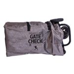 J.L. Childress DELUXE Gate Check Bag for Single & Double Strollers – Premium Heavy-Duty Durable Air Travel Bag, Adjustable Shoulder Straps – Fits Most Single & Double Strollers, Grey