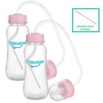 Tinukim iFeed 9 Ounce Self Feeding Baby Bottle with Tube – Handless Anti-Colic Nursing System, Pink – 2-Pack