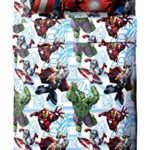 Marvel Avengers Heroic Age Blue/White 3 Piece Twin Sheet Set with Captain America, Thor, Ironman & Hulk
