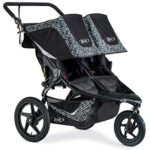 BOB Revolution Flex 3.0 Duallie Jogging Stroller – Up to 100 Pounds – UPF 50+ Canopy – Adjustable Handlebar – Easy Fold, Lunar Black