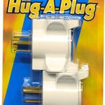 Hug-A-Plug Dual Outlet Wall Adapter, Twin Pack Ivory