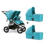 Bumbleride Indie Twin Stroller with Bassinets in Tourmaline Wave