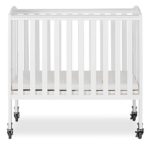 Dream On Me 2-in-1 Folding Birch Portable Crib, White