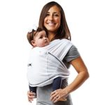 Baby K’tan Active Baby Wrap Carrier, Infant and Child Sling – Simple Wrap Holder for Babywearing – No Rings or Buckles – Carry Newborn up to 35 Pound, White, X-Large (Women 22-24 / Men 47-52)