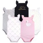 Hudson Baby Unisex Baby Cotton Sleeveless Bodysuits, Swan, 6-9 Months