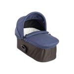 Baby Jogger City Premier Deluxe Bassinet for Stroller | Baby Pram Compatible with Most Baby Jogger Single Strollers | for Infants up to 25 lb, Indigo