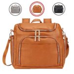 Diaper Bag Backpack, 7-in-1 Beaulyn Leather Travel Back Pack Large Capacity Organizer (dark Brown)