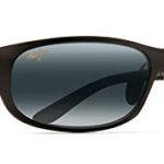 Maui Jim Twin Falls Wrap Sunglasses, Gloss Black Fade/Neutral Grey Polarized, Medium