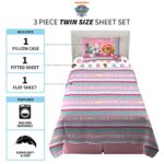 Franco Kids Bedding Super Soft Sheet Set, 3 Piece Twin Size, Paw Patrol Pink