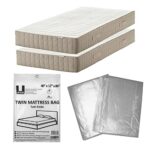 Uboxes Twin Size Mattress Covers, 40″ x 12″ x 86″, Clear, 2 Pack