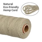 【 NS HEMP 】 Sustainable Hemp Twine Spool for Jewelry Making Bracelets Necklaces Arts Crafts Gift Decoration and More – 1mm 130m (026 RAW)