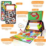 Tummy Time Mirror Toys, Baby Mirror Toys with Black and White High Contrast Baby Toys 0-6 Months Include Squeaker Play Mate & Cloth Books & Teethers Tummy Time Toy Set for Newborn Infants 0-12 Months