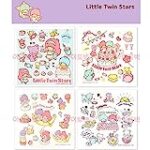 GEEE Diary Deco Scrapbook Cutting Stickers (Random 1 Pack / 4pcs Set) (Little Twin Stars)
