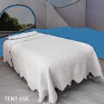 KAMPKEEPER Twin Camping Cot,Camping Cots for Adults,Folding Camping Cot with Inflatable Air Mattress and Carry Bag,for Outdoor Travel Camp Beach Vacation,Supports 250 lbs(not Included The Airpump)