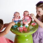 JC Toys Lil Cutesies Twin 8.5″ All Vinyl Dolls and Fairy Tea Set | Posable and Washable | Removable Outfits | Twin Dolls and Tea Accessories Ages 2+