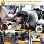 DoHonest Baby Car Camera HD 1080P: 360° Rotating Plug and Play Easy Install 3 Mins Rear Facing Car Baby Monitor with Camera Crystal Night Vision Backseat Camera Two Kids -V33