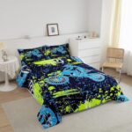 Feelyou Dirt Bike Kids Comforter Set Extreme Sports Bedding Set for Boys Girls Decor Racing Motocross Rider Comforter Urban Duvet Set Bedroom Quilt Set 2Pcs Twin Size