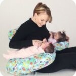 Twin Z Pillow with Cream Cover – 6 uses in 1 Twin Pillow Breastfeeding, Bottlefeeding, Tummy Time, Reflux, Support and Pregnancy Pillow