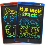 HAPPYMATE LCD Writing Tablet 12.5 Inch, 2 Pack Drawing Pads for Kids, Colorful Doodle Board for Kids, Educational and Learning Toy Gifts for 3 4 5 6 7 8 9 Years Old Boys Girls (Red+Blue)
