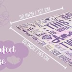 Huglanket Twin Mom Gifts, Mom of Twins Blanket, Twin Mama Gifts, Mother’s Day Birthday Gift for Twin Mom, Twins Mom, Mother of Twins, Soft Throw Blanket 50″x65″ – Purple