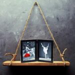 Tasse Verre 4×6 Folding Picture Frames (2 Pack) Black w/HIGH DEFINITION GLASS – Displays Two 4″x6″ Inch Collage Pictures, Double Dual Twin 2 Photo Desktop or Table Hinged Frames