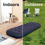 RAPTAVIS Single Size Air Mattress Inflatable Bed, Blow Up Mattress Camping Sleeping Pad