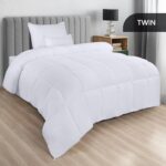 Utopia Bedding Down Alternative Comforter (Twin, White) – All Season Comforter – Plush Siliconized Fiberfill Duvet Insert – Box Stitched