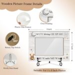 Twins Picture Frame – Twice The Smiles Twice The Love, Photo Frame For Baby, Wooden Picture Frame, Twins Gifts For Mom Dad, 4×6 Picture Frame With Stand, Horizontal Picture Frame For Tabletop -51