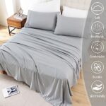 Twin Sheet Set – 3 Piece Soft Breathable Bed Sheets for Twin Size Bed, Extra Deep Pocket Luxury Brushed Sheets, Cooling Hotel Bedding Sheets and Pillowcases, Wrinkle Free Oeko-Tex Sheets