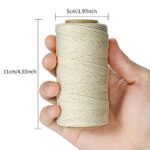 TJ.MOREE Butchers Twine, 3Ply 100m/328 1mmThick Feet String Food Oven Safe Cotton Cooking Meat Rope Bakers Twine Fit to Parcel Sausage and Decorate Crafts (Beige)